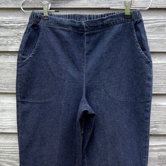 Girlfriend Pull On Mid Rise Jeans Blue Straight Stretch Women 6 Croft & Barrow - Picture 4 of 11